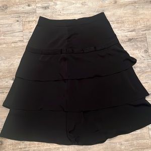 Banana Republic Sateen-like A-line Tiered Skirt